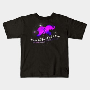 Alzheimer Awareness Spread The Hope Find A Cure Gift Kids T-Shirt